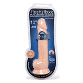 Fleshstixxx 10 Inch Silicone Dildo with Balls - Light